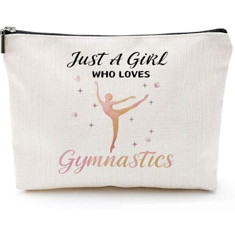 Choinn Gymnastics Cosmetic Bag, Cosmetic Travel Accessories Bag, Gymnastics Makeup Bag Gift for Girls and Women, Purse Makeup Bag, Daily Use Travel Organizer
