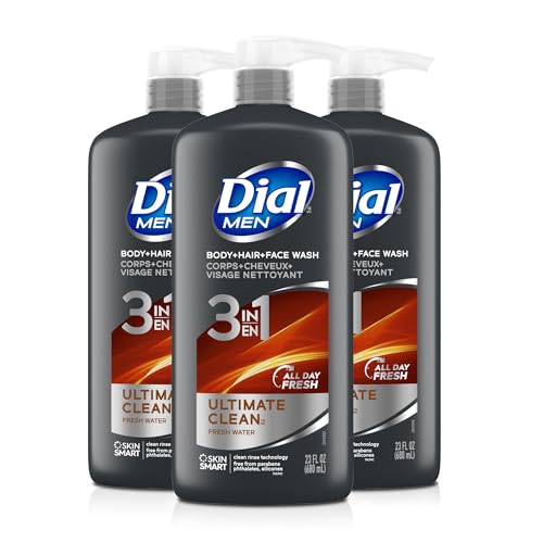 Men's 3-in-1 Body, Hair & Face Wash - Ultimate Clean, 23 Fl Oz, Pack of 3