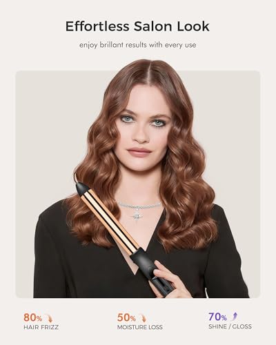 1 Inch Titanium Curling Iron - Anodized for Soft Bouncy Curls - FUNBUGS