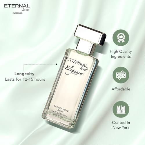 Eternal Love Elegance for Men Eau de Parfum Spray 3.4oz – Long Lasting Summer Fragrance - Variation of Elegance for Men