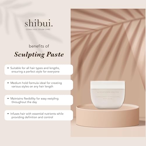 Medium Hold Sculpting Paste for Hair - Non-Sticky Texturizing Gel 3.4 Oz