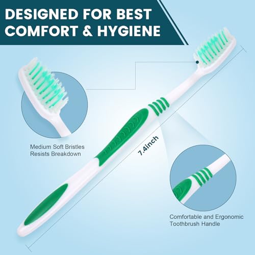 Navona 600 Pack Disposable Toothbrushes Bulk Individually Wrapped for Travel and Family Use – Soft Bristles, Ergonomic Handle