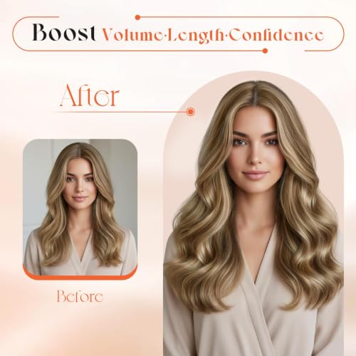 Sunny Hair Clip-In Human Hair Extensions 12 Inch Chocolate Brown Highlights P4/27