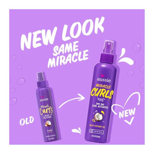 Curl Refresher Spray for Wavy & Curly Hair - Moisturizing Coconut & Jojoba Oil, 8.5 fl oz, Pack of 2