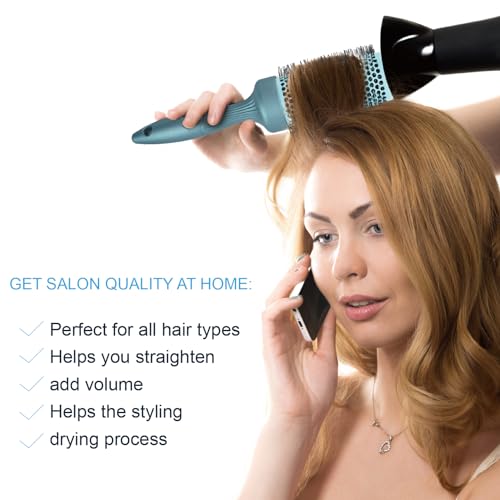 Professional Hair Brush Set for Blowouts - 4-Piece Round & Paddle Styling Brushes