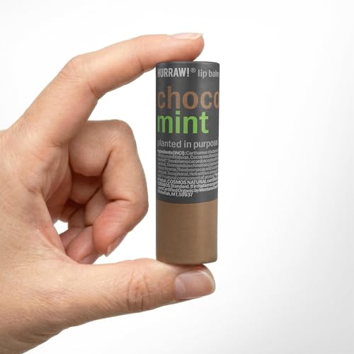 Hurraw! Lip Balm Bundle - Staff Favorites 4-Pack with Chocolate Mint, Watermelon, Vanilla Bean & SPF 15 - Organic Vegan Lip Care