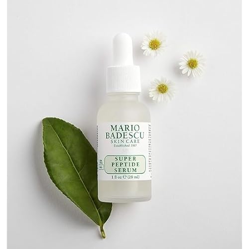 Mario Badescu Super Peptide Serum for Face, Reduces the Look of Fine Lines & Wrinkles, Skincare with Sodium Hyaluronate & Peptides, Hydrating, Anti Aging Facial Serum for All Skin Types, 1 Fl Oz