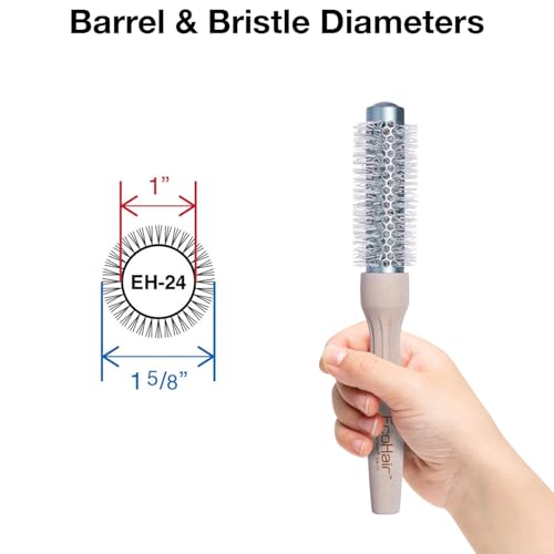 Olivia Garden EcoHair 1-Inch Bamboo Ceramic Blowout Hair Brush - Not Electrical, for Normal to Thick Hair
