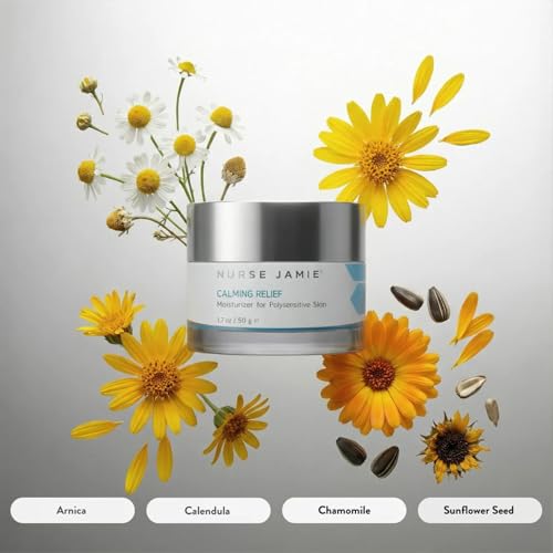 Nurse Jamie Calming Relief Moisturizer ? Lightweight Face Cream for Redness, Irritation & Sensitive Skin