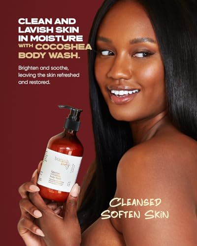 Hydrating Cocoa Shea Body Wash for Men & Women - Natural Nourishing 10oz