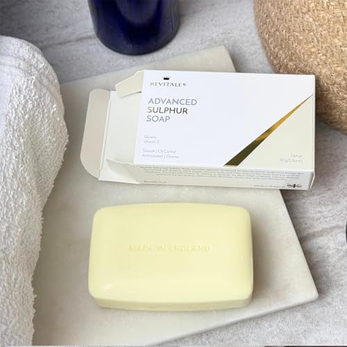 REVITALE Advanced Sulphur Soap ? Cleansing Bar for Blemish-Prone, Rough and Uneven Skin
