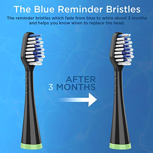 8-Pack Replacement Toothbrush Heads for Waterpik Complete Care 5.0/9.0 - Black Variation
