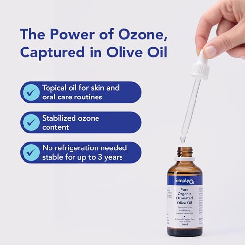 Organic Ozonated Olive Oil for Skin & Face by Simply O3 - Anti-Aging & Acne Treatment