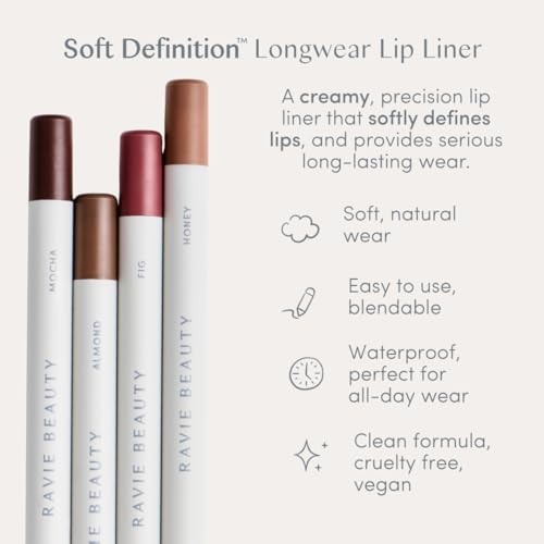 Ravie Beauty Soft Definition¢â Longwear Lip Liner ? Smudge-Resistant, Waterproof Precision Pencil for Effortless Shaping ? Vegan & Cruelty-Free All-Day Wear Lip Definition (Fig)