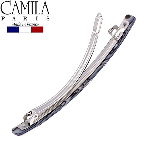 Camila Paris CP2978 French Hair Barrette Large Handmade Gray, Long