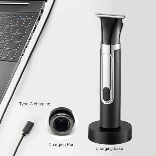 Back Shaver for Men, 5-in-1 Electric Back Hair Removal Razor with Adjustable Extension Handle, Body Hair Trimmer Grooming Kit for Wet or Dry Shaving