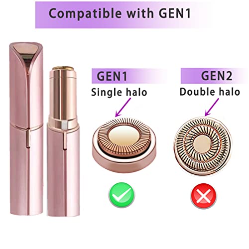Facial Hair Remover Replacement Heads Gen 1 for Finishing Touch Flawless Facial Hair Removal,Effective Compatible with Flawless Shaver Tool for Women 18K Gold-Plated Rose Gold, 6 pcs,As Seen On TV.