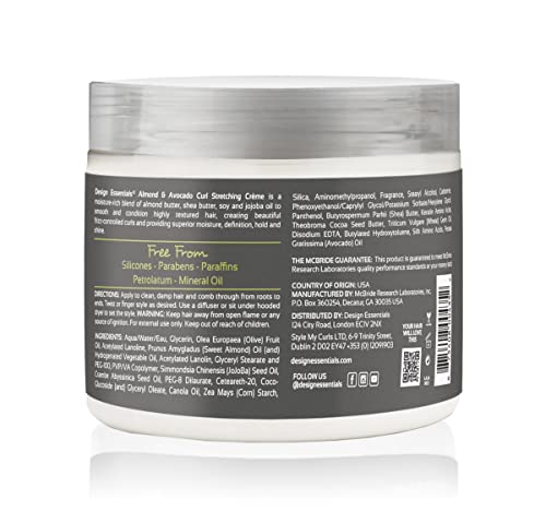 Natural Almond & Avocado Curl Stretching Cream 16 Fl Oz - All Curl Types
