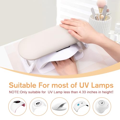 Subay Professional Nail Drill Machine, Electric Nail Drill with Adjustable Speed, PU Leather Nail Arm Rest, Foldable, Aluminum, Model: 7adef094-2201-4699-ac52-15055fad8612