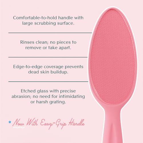 Bare August Glass Foot File, Foot Cream & Foot Scrub Exfoliator Bundle