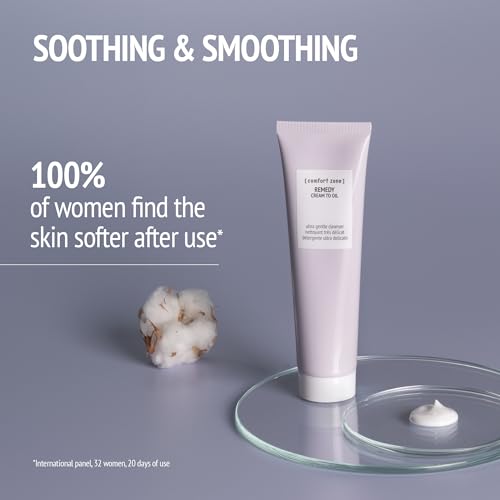[ comfort zone ] Remedy Cream To Oil Cleanser, Soothing Nourishing Face Wash, Ultra Gentle, Fragrance Free, Marula Oil, Clean Beauty, Made in Italy, Sensitive & Redness Prone Skin, 5.07 Fl Oz