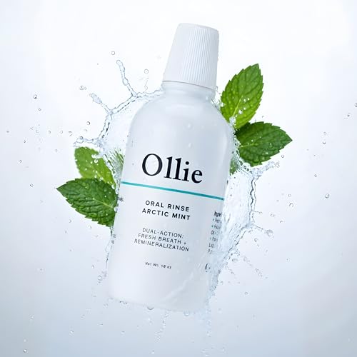 Ollie Arctic Mint Mouthwash 16 Fl Oz - Alcohol-Free, Hydroxyapatite & Probiotics