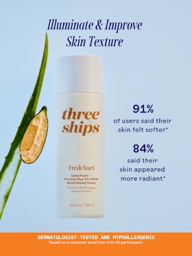 Fresh Start Lime Pearl and Prickly Pear PHA Toner - 3.4 oz, Plant-Based Exfoliating skincare