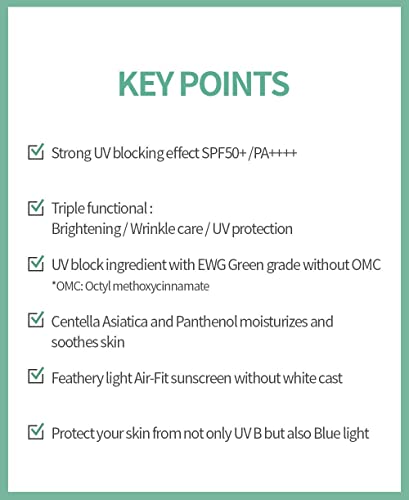 BENTON Air Fit SPF50+ PA++++ UV Protection Sun Cream with Centella