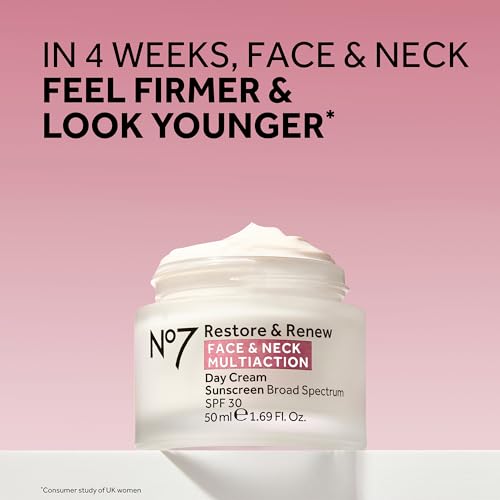 No7 Anti-Aging Face & Neck Skincare Set with SPF Night Cream