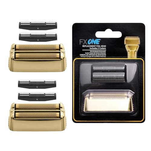 TRAH Gold FXONE Shaver Replacement Foil & Cutter Pack for BaBylissPRO FXONE - 2 Pack
