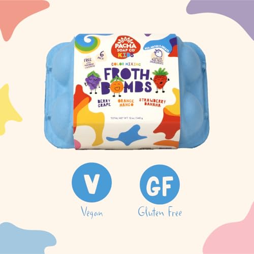 Kids Color Mixing Bath Bombs - Plant-Based, Non-Toxic, Vitamin-Rich Safe Bath Toys