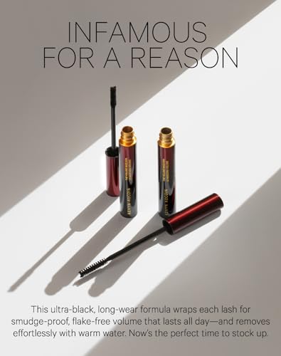 Kevyn Aucoin The Volume Mascara - Rich Pitch Black 0.18oz, Long Wear, Clump-Free, Water-Removable