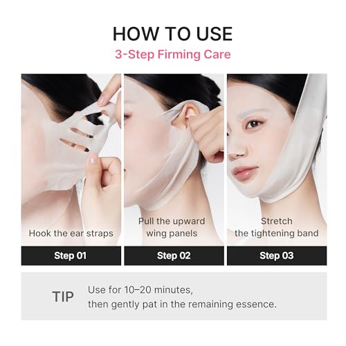 Medicube PDRN Pink Tension Up Sheet Mask 3-Step Contouring Pack of 2