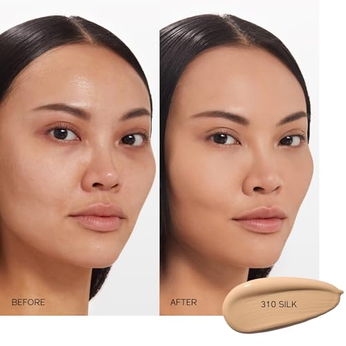 Shiseido Synchro Skin Self-Refreshing Foundation SPF 30, Silk 310 - Medium-to-Full Buildable Coverage - Natural Finish, 24-Hour Wear - Water Resistant & Non-Comedogenic - 30 mL