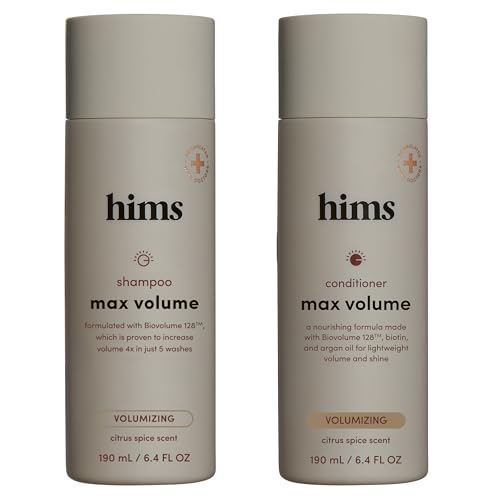 HIMS & HERS Max Volume Shampoo & Conditioner Set with Biotin & Argan Oil - Thicker, Fuller Hair