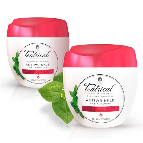 TEATRICAL Anti Wrinkle Face Cream, Face Moisturizer Infused with Green Tea Stem Cells, Helps Reduce Fine Line & Wrinkles, Face Cream for Women, Floral Scent, 7 oz (Pack of 2)