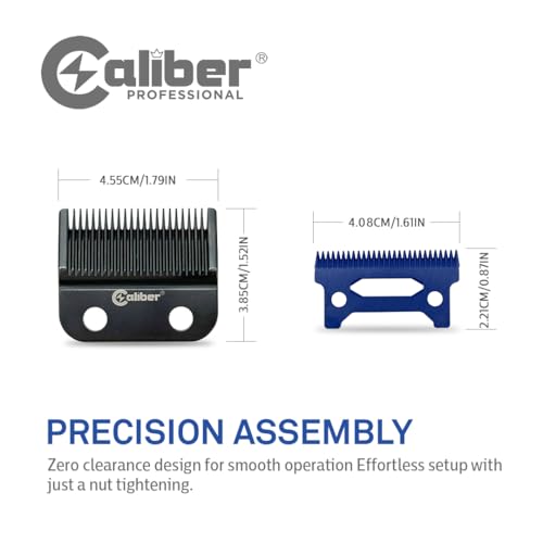 Zirconia DLC Hair Clipper Blades, Professional Barber Trimmer Replacement Blades, Compatible with Disruptor ZR and Focus Clipper