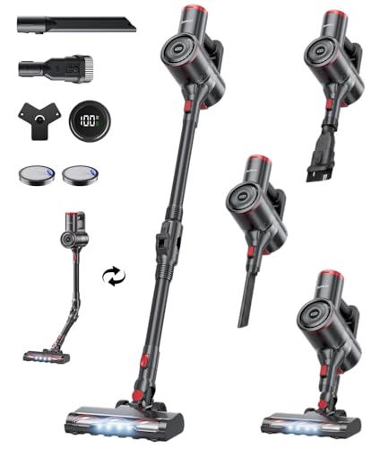Cordless Vacuum Cleaner 40Kpa Suction 45Min Runtime 6-in-1 Self-Standing Dark Gray