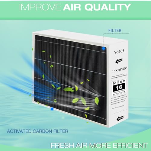 Y6605 MERV 16 Air Purifier Replacement Filter for PureAir PCO3-16-16