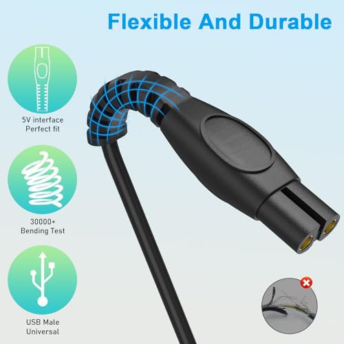 GOLDFOX 5V Charger Compatible with Philips Norelco One Blade 360 Newer Model QP2834 QP2724 MG9525 QP1324 QP1424 QP1924 QP4631 QP4530 MG9510 MG5910 for One Blade Series Electric Shaver Razor