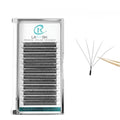 W Shape Eyelash Extension 5D Premade Volume Fans 0.07 C D Cluster W Fans Lashes Matte Black Volume Premade False Eyelashes (5D W 0.07 C, 9mm)