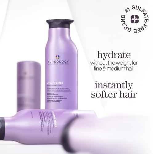 Pureology Hydrate Sheer Shampoo & Conditioner Set 9 Fl Oz (Pack of 2) for Fine Hair
