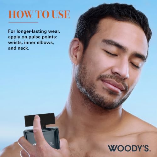 Woody's Men's Eau de Toilette Cologne 3.4 oz Long-Lasting Fresh Masculine Scent