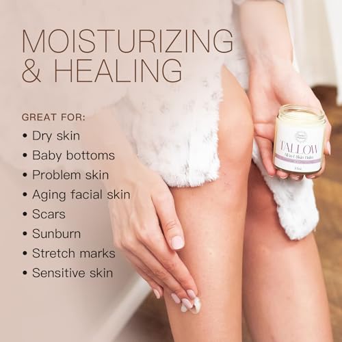 Organic Tallow Balm with Lavender & Chamomile - All-In-One Skin Moisturizer 3.5oz