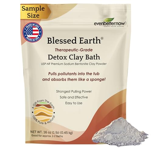 EvenbetterNow Blessed Earth Detox Clay Bath 16 oz | Therapeutic Sodium Bentonite