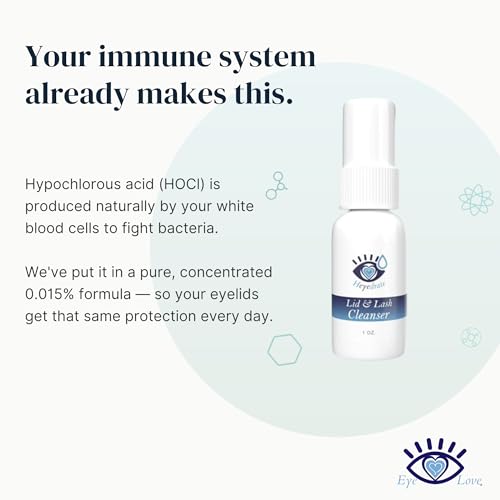 Eye Love Heyedrate Lid & Lash Cleanser Spray 1 oz - Gentle Eyelid & Lash Cleaner - Hypochlorous Acid