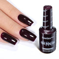 Beetles Pro Red Gel Polish - Currently Crushing, Dark Cherry Mocha Red Color 20ml Glitter Plum Gel Nail Polish, Professional Nail Tech Formula, High Pigment Soak Off UV LED Long Lasting
