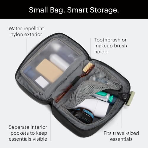 Away Small Waterproof Toiletry & Cosmetic Organizer Bag - Jet Black