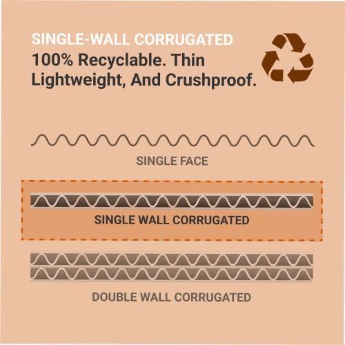 40 Gallon Cardboard Trash and Recycling Bins - 10 Pack, Heavy Duty, Disposable, Plain, USA Made