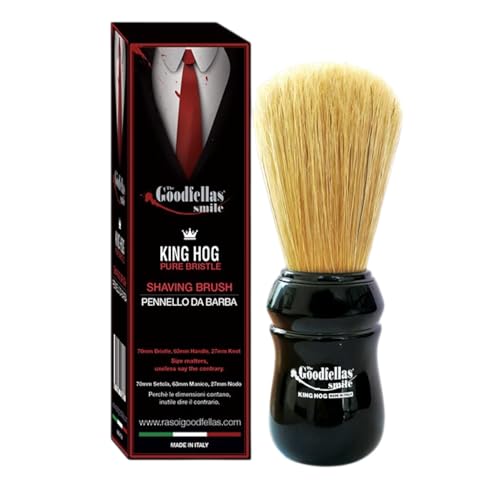 Goodfellas' Smile King Hog Boar Shaving Brush 27mm Knot - Made in Italy
